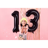 Folieballon cijfer 1 zwart (86cm)