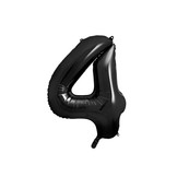 Folieballon cijfer 4 zwart (86cm)