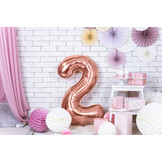 Folieballon 2 roségoud (86 cm)