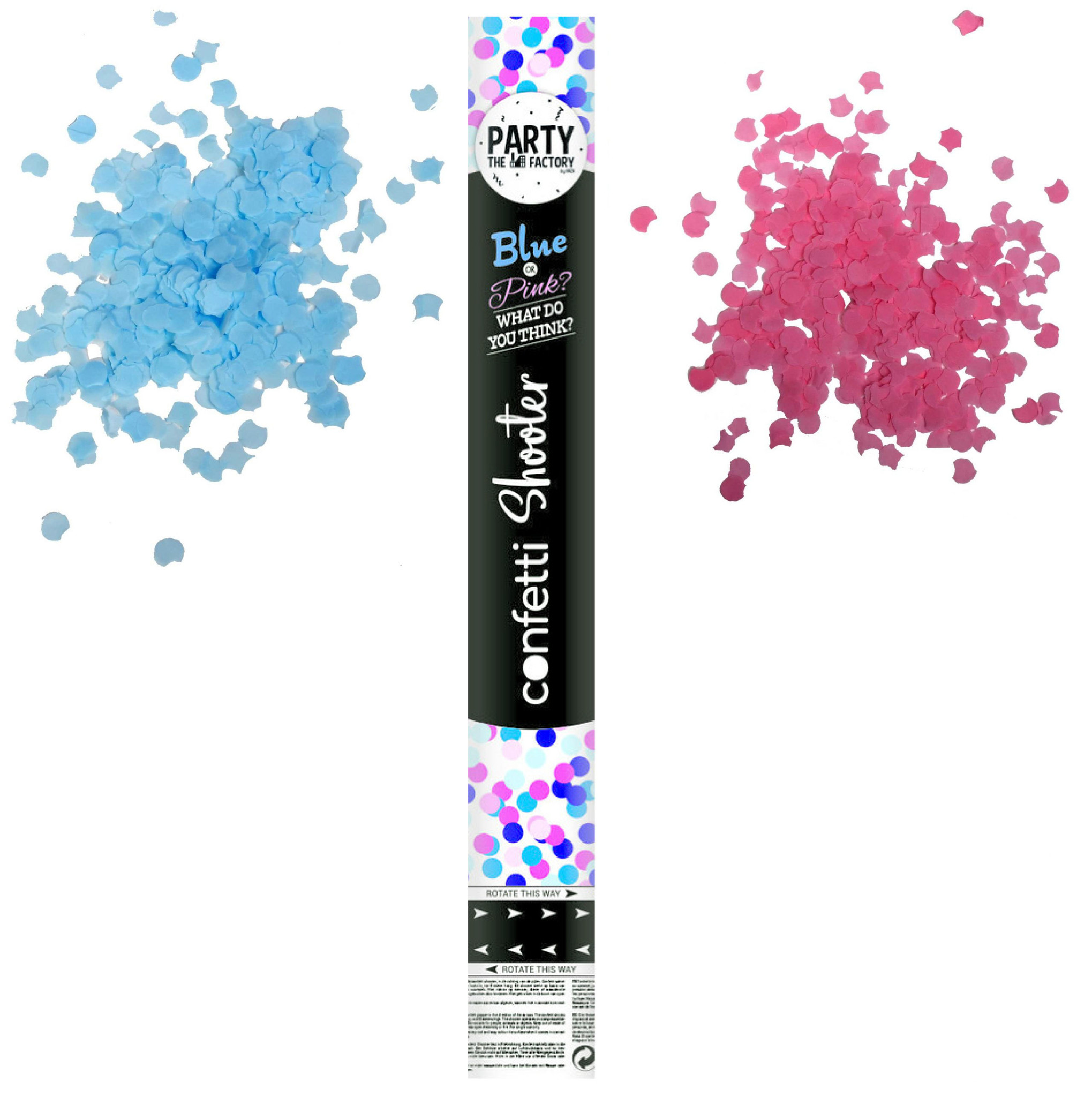 Gender reveal confettikanon roze