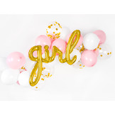 Folieballon script girl goud (77cm)