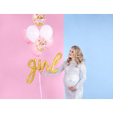 Folieballon script girl goud (77cm)