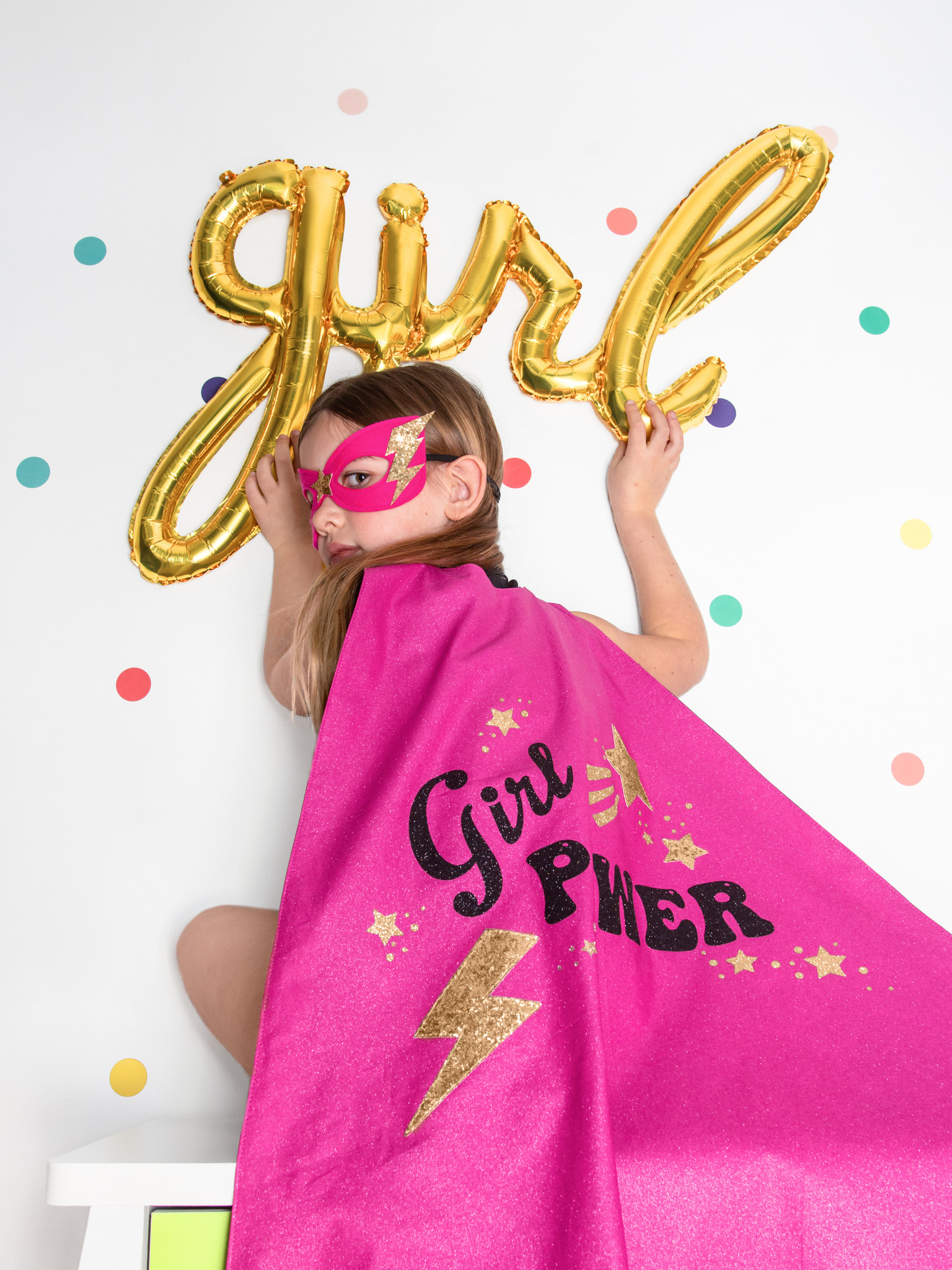 Folieballon script girl goud (77cm)