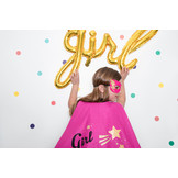 Folieballon script girl goud (77cm)