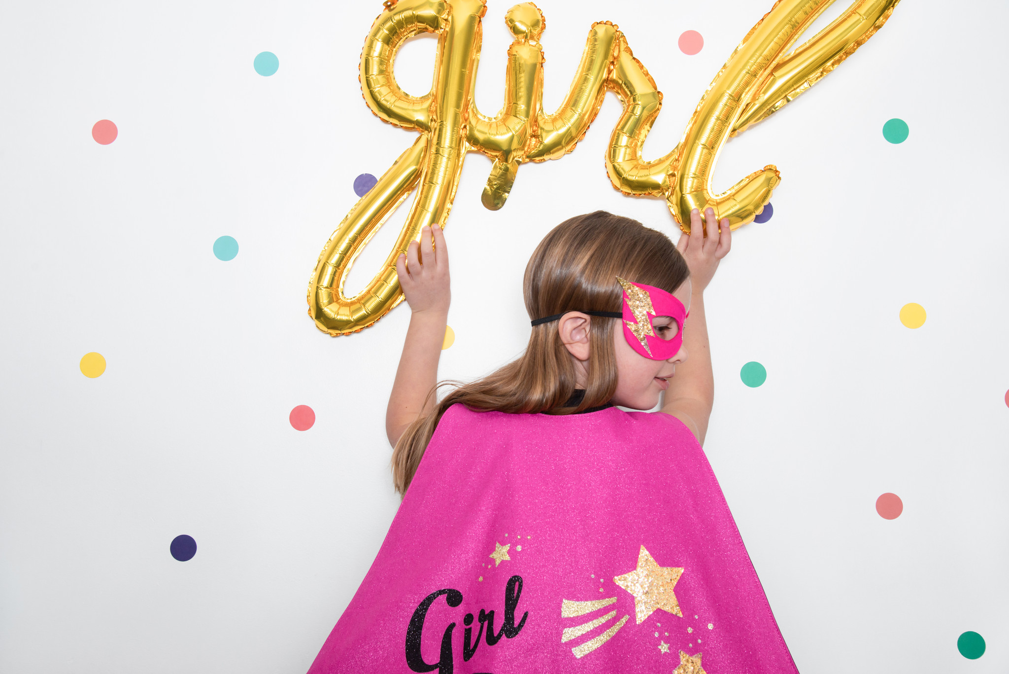 Folieballon script girl goud (77cm)