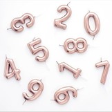 Kaars 9 jaar roségoud Hootyballoo