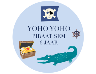 Etiket rond Piraat (5st)