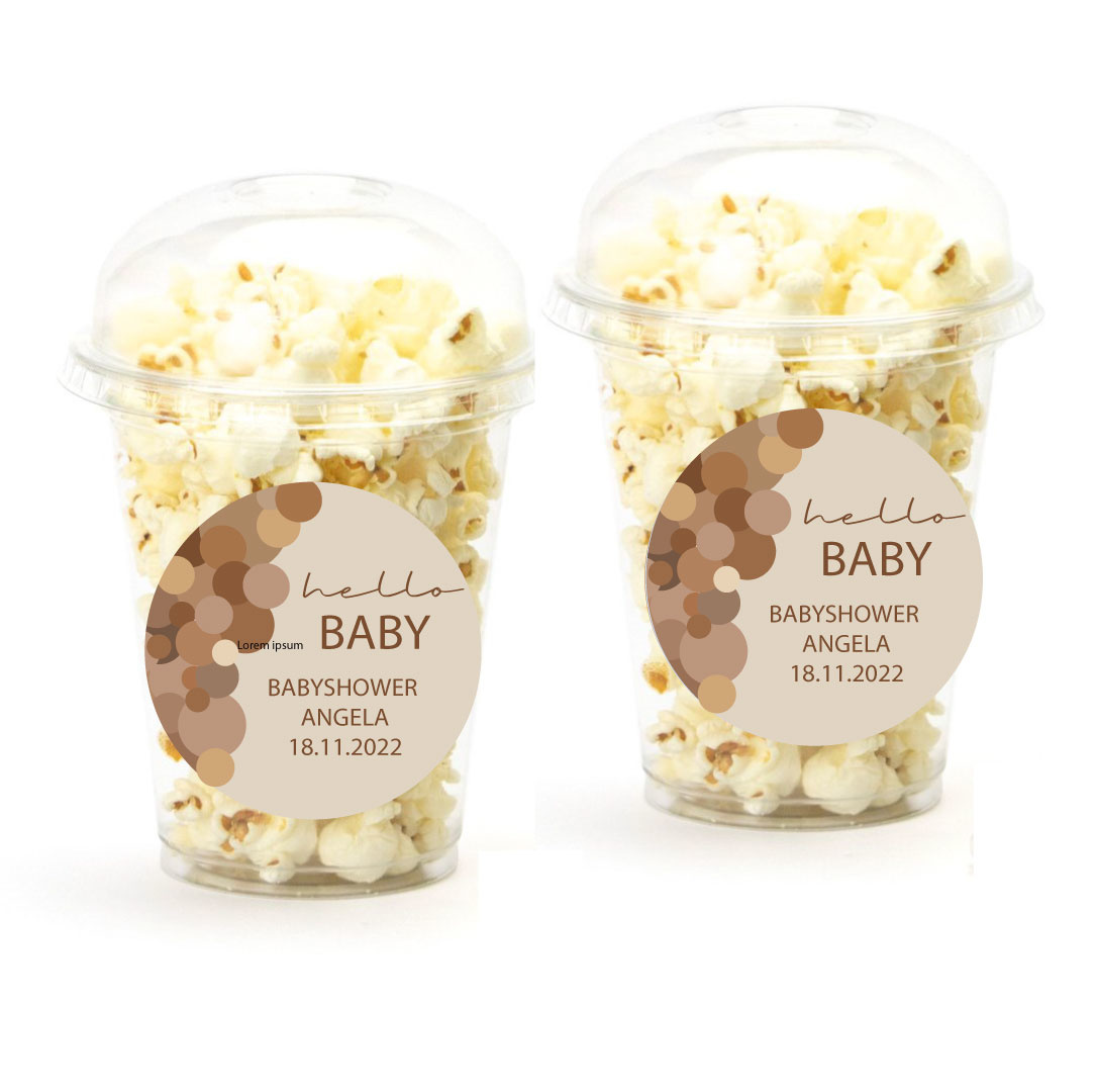 Babyshower bedankjes Nude & Brown (5st)