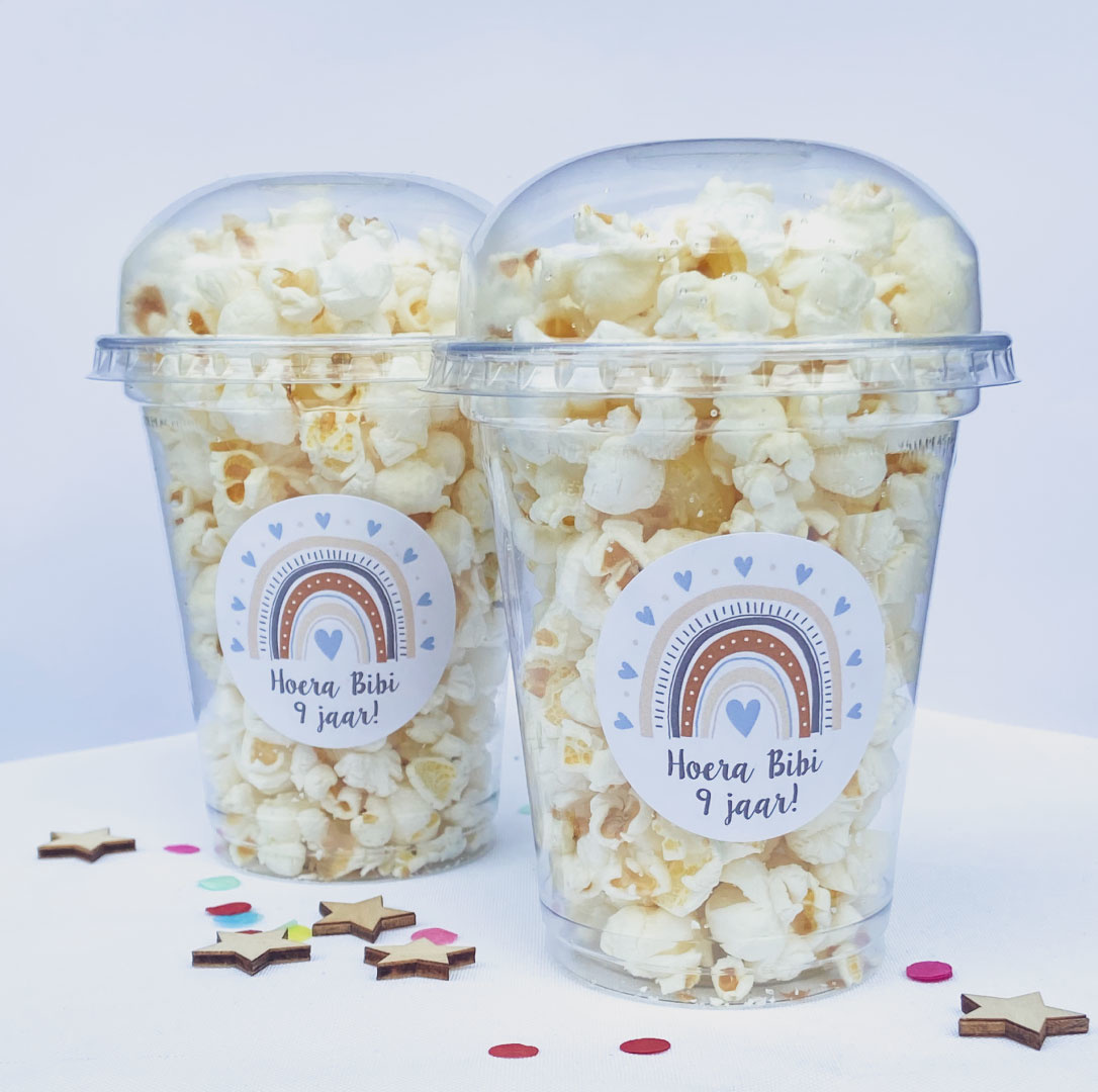 Feestbekers boho rainbow blue (5st)