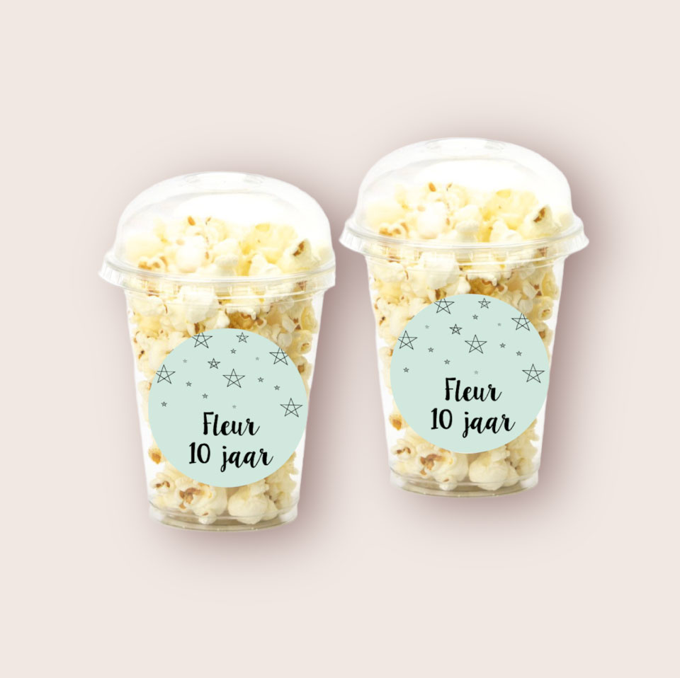 Schooltraktatie bekers groot mint sterren (5st)