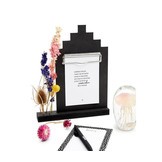 Klembord grachtenpandje zwart hout in staander