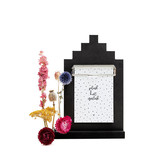 Klembord grachtenpandje zwart hout in staander