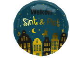 Folieballon 'Welkom Sint & Piet' (45cm)