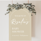 Welkomstbord Babyshower Hello Baby – gepersonaliseerd met naam – cadeau