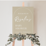 Welkomstbord Babyshower Hello Baby – gepersonaliseerd met naam – cadeau