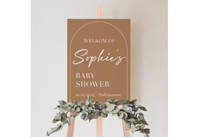 Welkomstbord Babyshower Teddy Bear – gepersonaliseerd met naam – cadeau