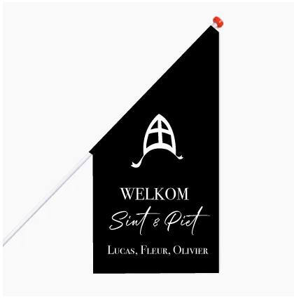 Sinterklaas kioskvlag zwart