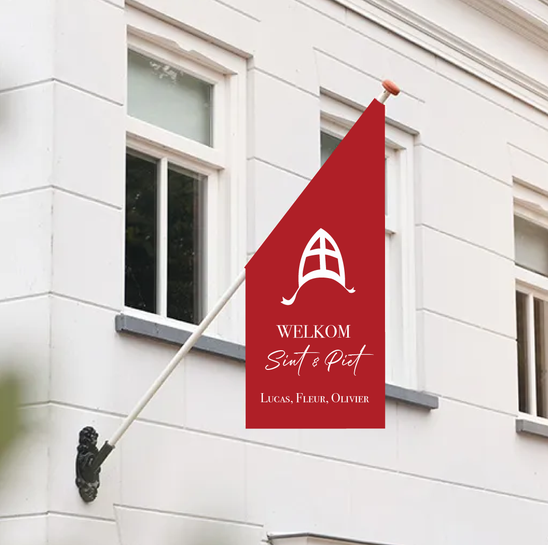 Sinterklaas kioskvlag rood