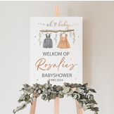 Babyshower welkomstbord Oh Baby