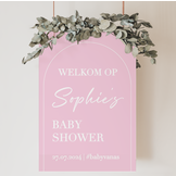 Welkomstbord Babyshower Baby Girl – gepersonaliseerd met naam – meisje