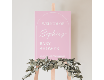 Babyshower welkomstbord Baby Girl