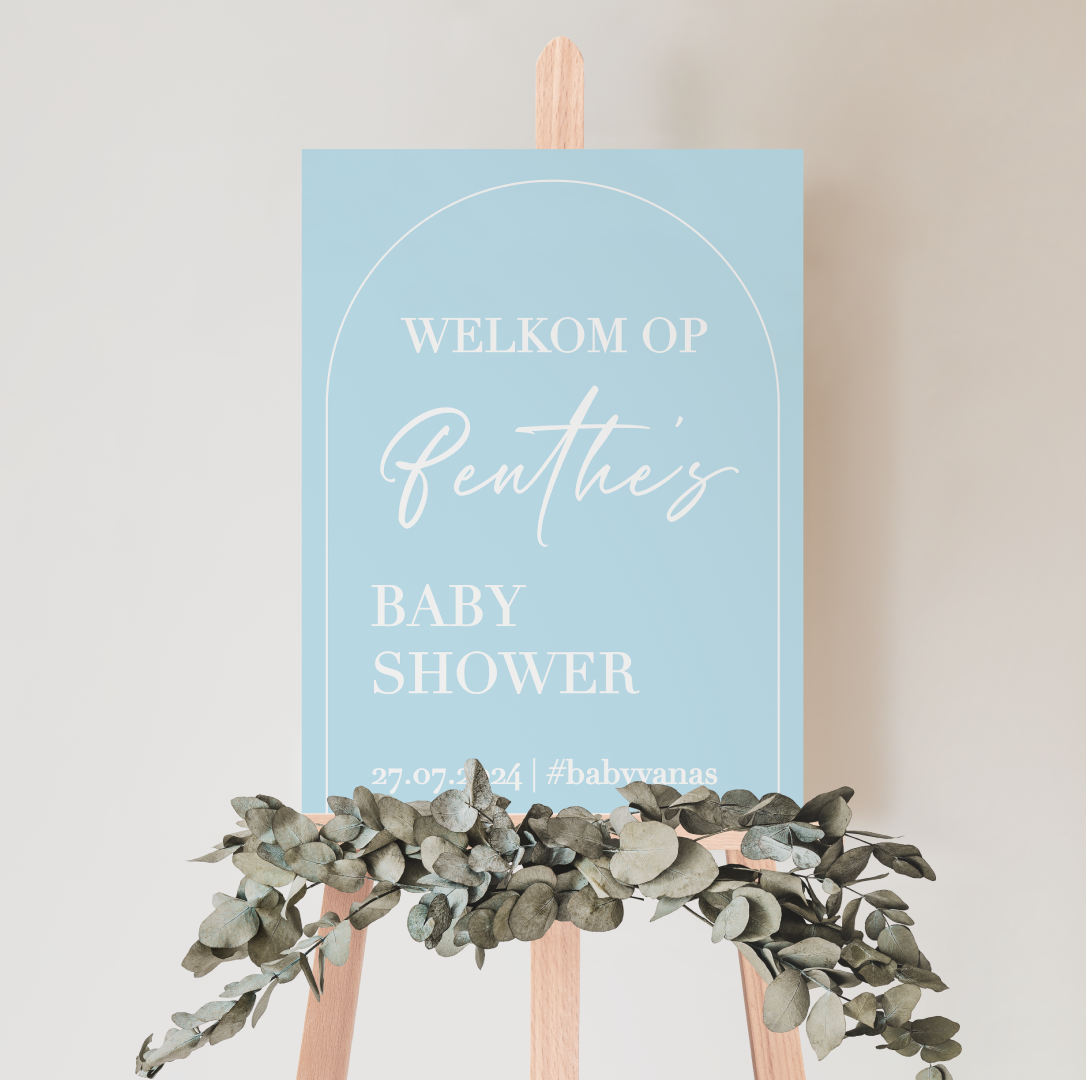 Babyshower welkomstbord Baby Boy