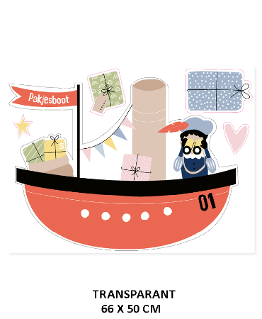 Raamsticker Pakjesboot