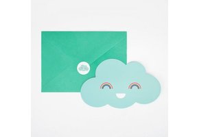 Uitnodigingen wolk (8st) My Little Day