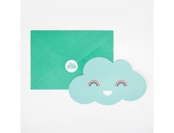 Uitnodigingen wolk (8st) My Little Day