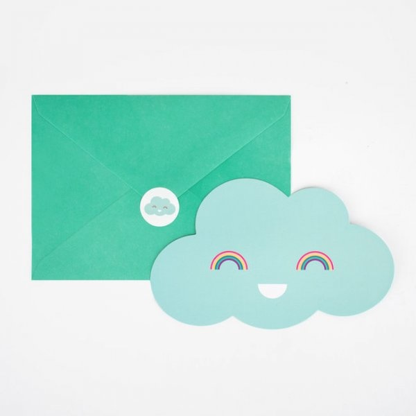 Uitnodigingen wolk (8st) My Little Day