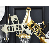 Photobooth Party props goudfolie (8st) Golden Grid