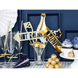 Photobooth Party props goudfolie (8st) Golden Grid