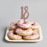 Taarttopper acryl roségoud 18 Hootyballoo