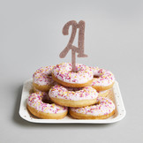 Taarttopper acryl roségoud 21 Hootyballoo