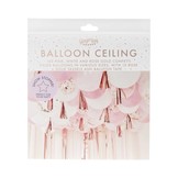 Ballonnen plafond kit roze Mix It Up Ginger Ray