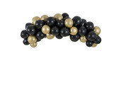 Ballonnenboog zwart en goud (60st)