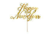 Taarttopper Happy New Year Black & Gold