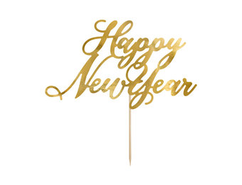 Taarttopper Happy New Year Black & Gold