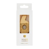 We heart birthday kaarsje 6 goud Talking Tables