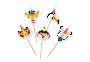 Taartkaarsjes Party Animals (5st) Talking Tables