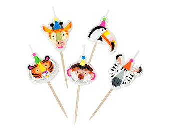 Taartkaarsjes Party Animals (5st) Talking Tables