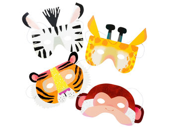 Feestmaskertjes Party Animals (8st) Talking Tables