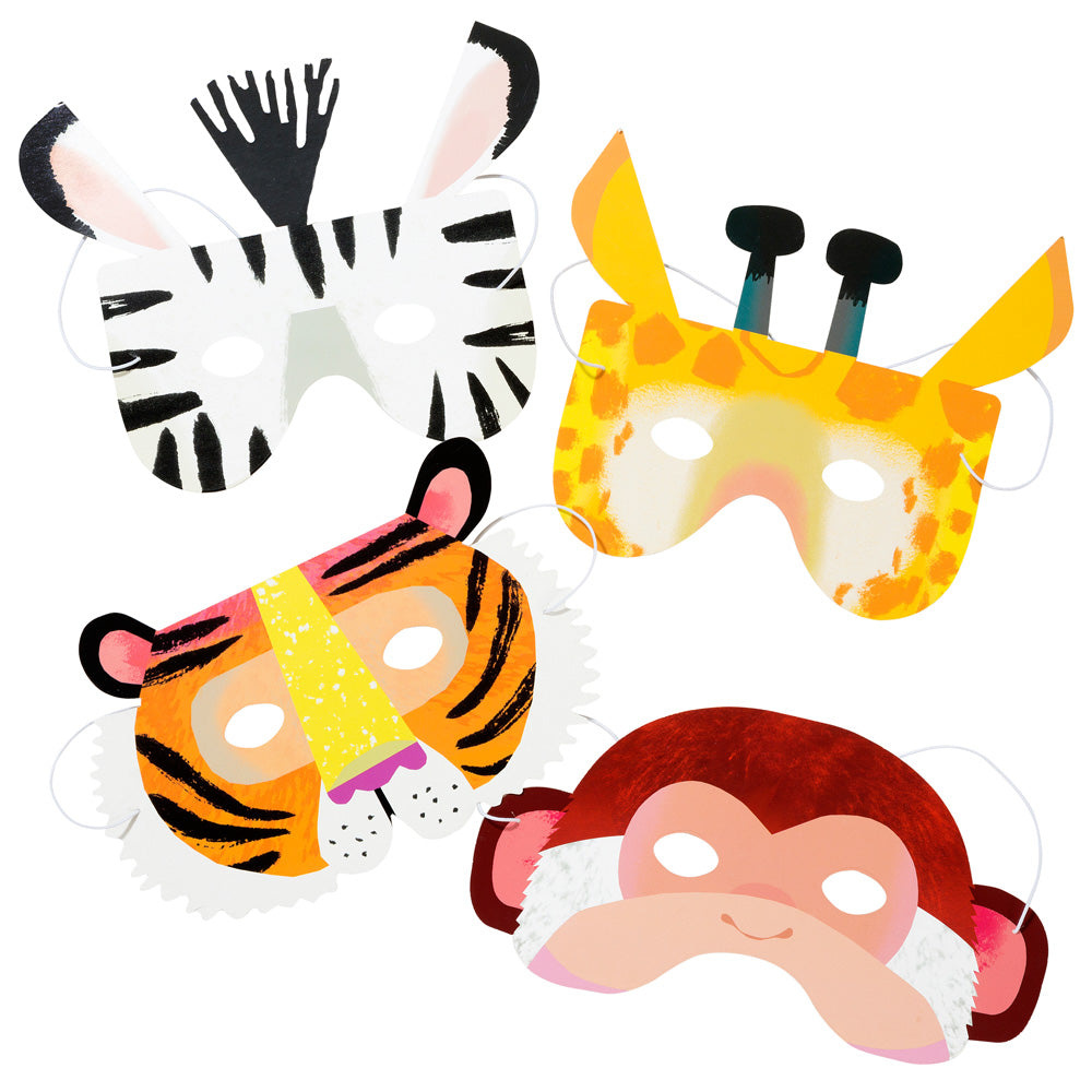 Feestmaskertjes Party Animals (8st) Talking Tables