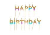 Taartkaarsjes Happy Birthday pastel Talking Tables