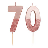 Verjaardagskaarsje 7 roségoud Talking Tables