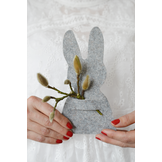 Servethouders vilt paashaas grijs (10st) Delight Department