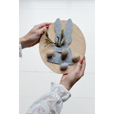 Servethouders vilt paashaas grijs (10st) Delight Department