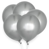 Chroom ballonnen zilver (10st)