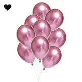 Chroom ballonnen roze (10st)