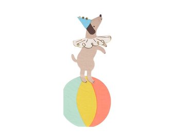 Servetten Circus Hond (16st) Meri Meri